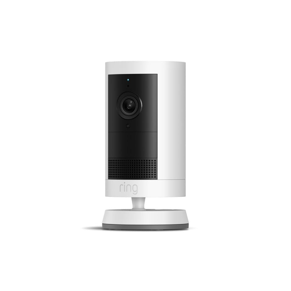 Elevate Your Security with Outdoor Cam Plus: 2K Battery-Powered Camera with Stunning Full-Color Night Vision & Flexible Mounting Options - Sleek White Design