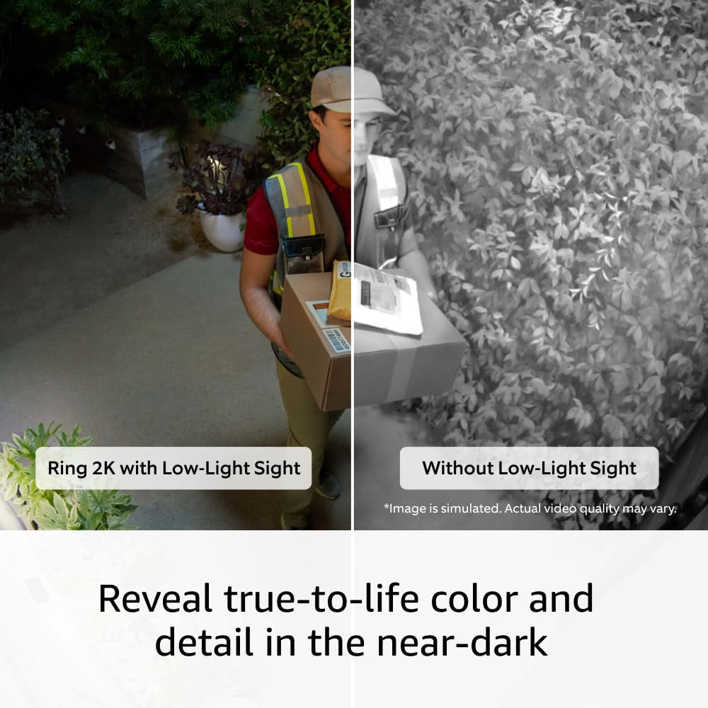 Elevate Your Security with Outdoor Cam Plus: 2K Battery-Powered Camera with Stunning Full-Color Night Vision & Flexible Mounting Options - Sleek White Design